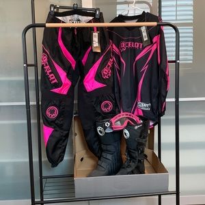 Brand new riding gear. Never worn. Boots only worn once. Total of $185.